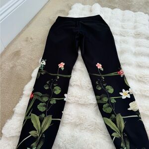 Ted Baker Black Trousers with Yellow Floral Lining